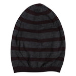 Dolce & Gabbana Gray Striped Wool Knitted Winter Beanie Hat HAT9703