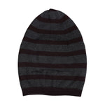 Dolce & Gabbana Gray Striped Wool Knitted Winter Beanie Hat HAT9703
