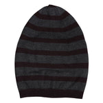 Dolce & Gabbana Gray Striped Wool Knitted Winter Beanie Hat HAT9703