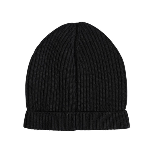 Dolce & Gabbana Black Cashmere Knitted Winter Beanie Hat HAT9849
