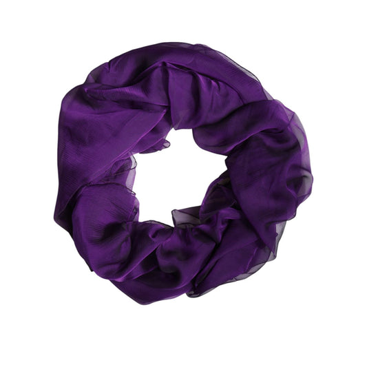Dolce & Gabbana Purple Silk Rectangle Wrap Shawl Scarf MS7495