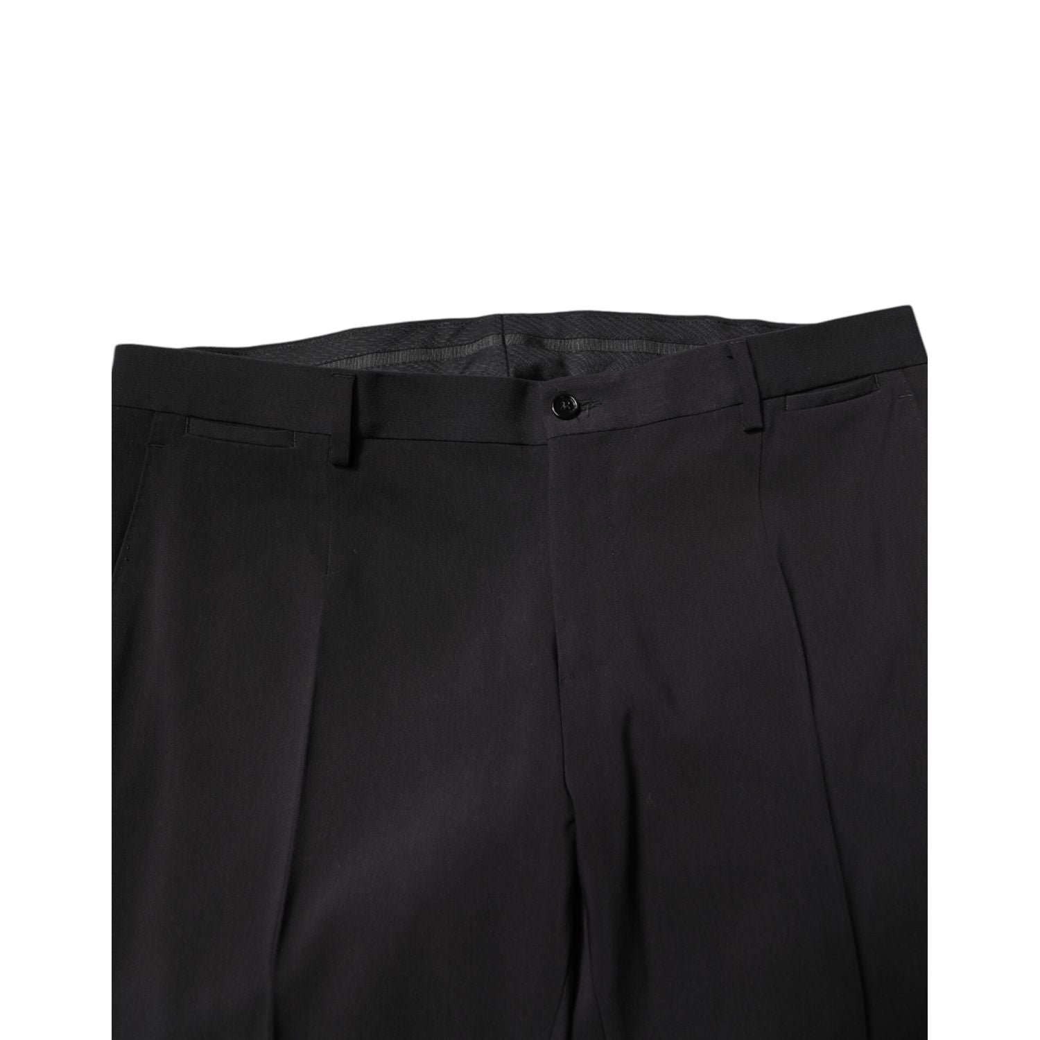 Dolce & Gabbana Black Cotton Single Breasted 2 Piece Suit