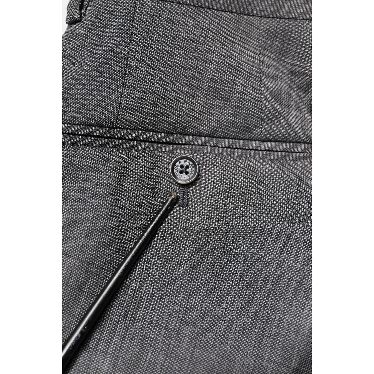 Dolce & Gabbana Gray Wool Single Breasted 2 Piece Suit