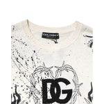 Dolce & Gabbana White Logo Angel Print Women Pullover Sweater THS90376-40