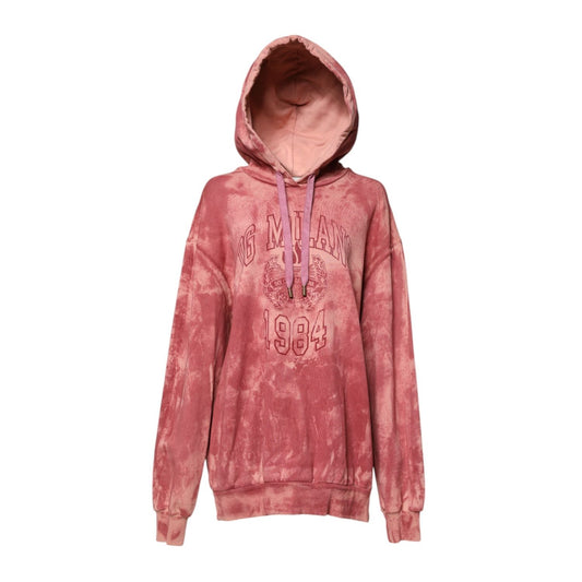 Dolce & Gabbana Pink Wash DG MILANO Hooded Pullover Sweater THS90378-40