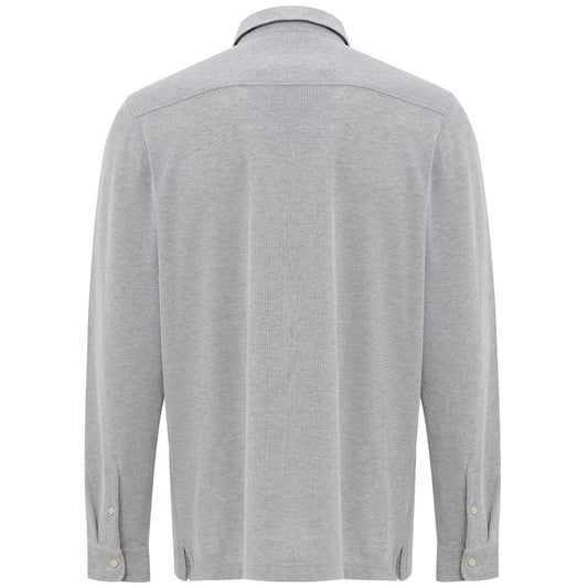 Corneliani Gray Cotton Shirt CO-8466662-IT48 | M