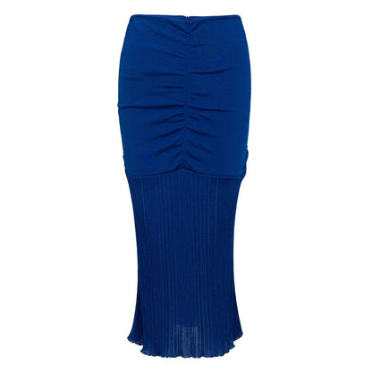 Tom Ford Blue Viscose Midi Skirt