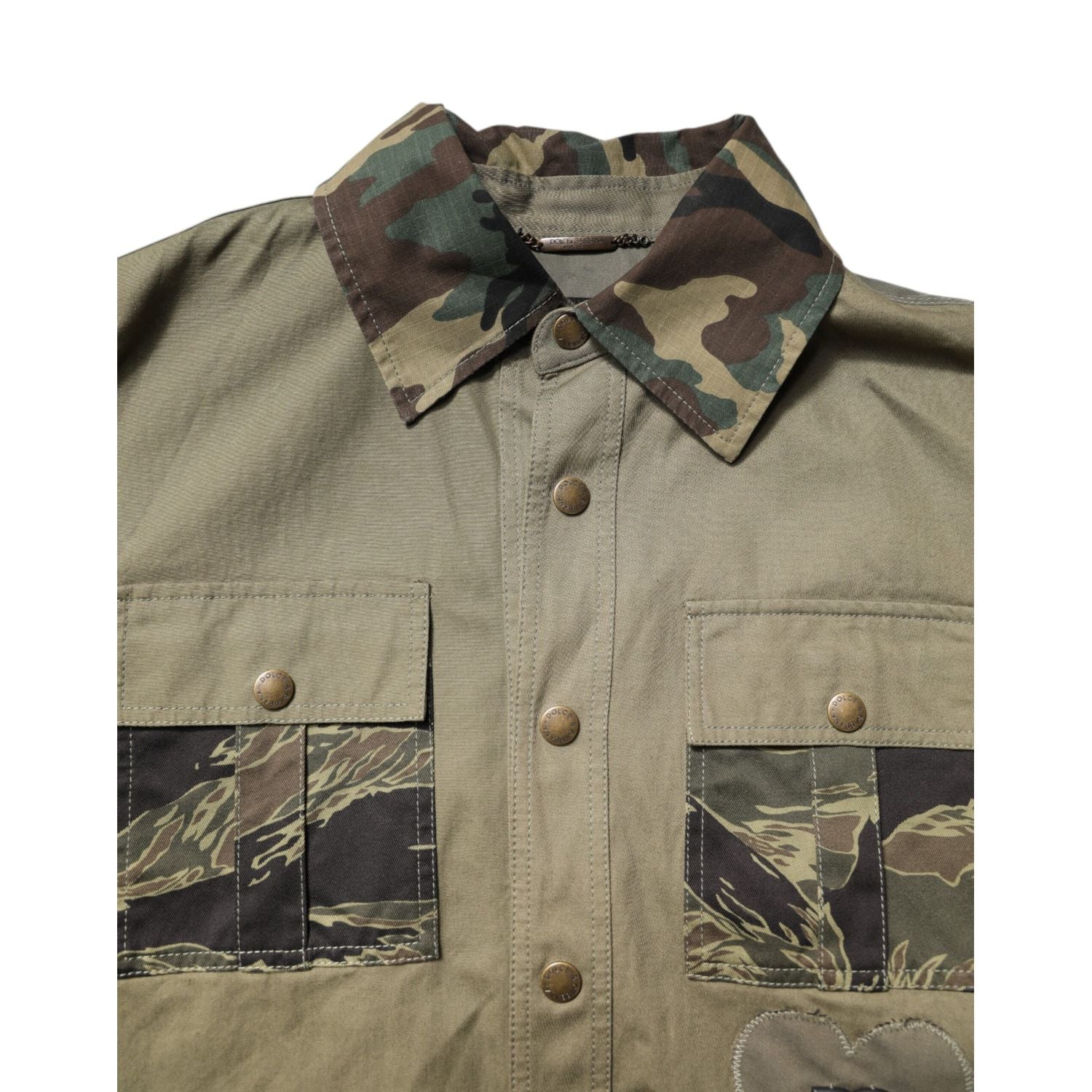 Dolce & Gabbana Brown Cotton Stretch Shirt Pants Casual Set