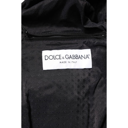 Dolce & Gabbana Black Lambskin Leather Full Zip Biker Jacket