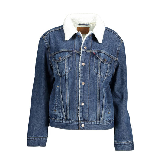 Levi's Blue Cotton Jackets & Coat