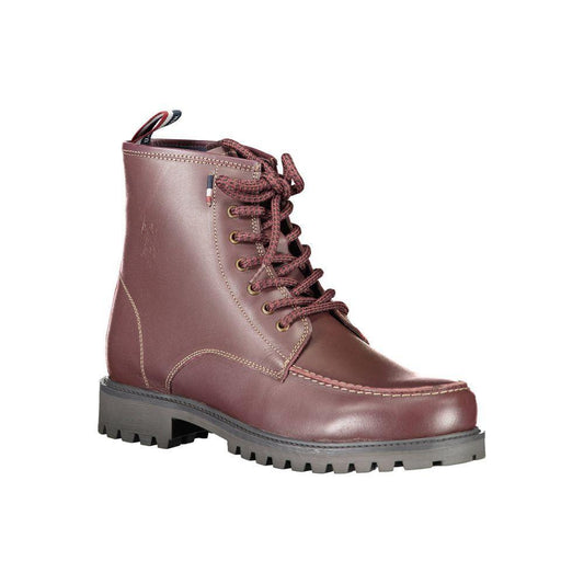 U.S. POLO ASSN. Red Leather Men Boot US-37010-EU44/US11