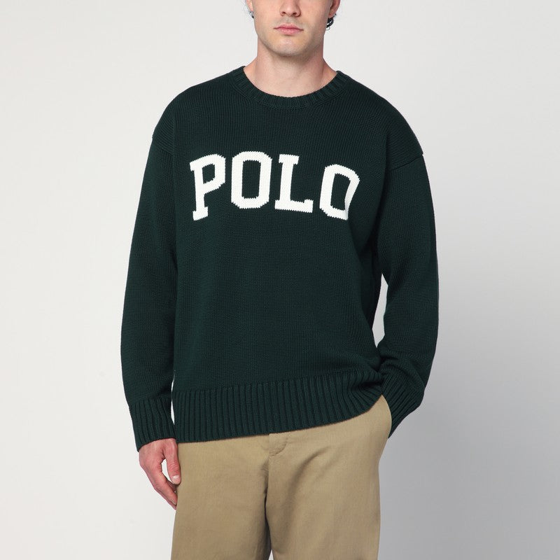 Polo Ralph Lauren Dark green Big-Fit sweater with inlaid logo 710970290001CO/R_POLOR-CG_323