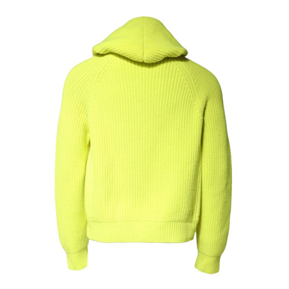 Dolce & Gabbana Green 69 Knit Hooded Men Pullover Sweater