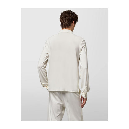Alpha Studio White Cotton Shirt
