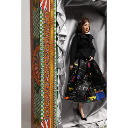 Dolce & Gabbana Black Dress Ceramic Porcelain Fashion Leather Sicily Dolls