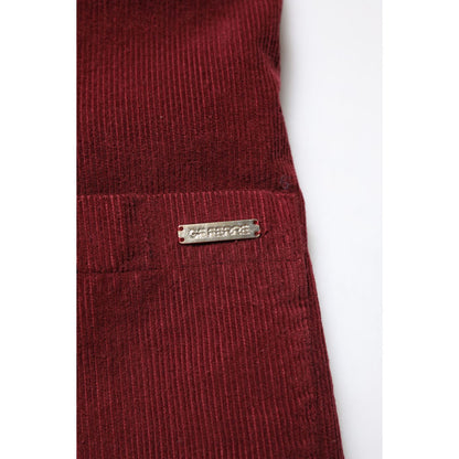 GF Ferre Maroon Corduroy Regular Fit Men Coat Blazer Jacket