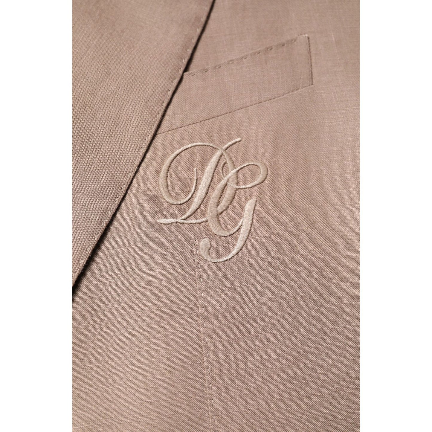 Dolce & Gabbana Beige TAORMINA Single Breasted Coat Blazer KOS2315-58