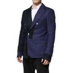 Dolce & Gabbana Navy Blue Double Breasted Suit Coat Blazer KOS2318-50