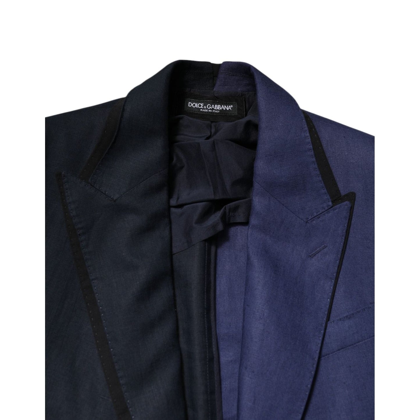 Dolce & Gabbana Navy Blue Double Breasted Suit Coat Blazer KOS2318-50