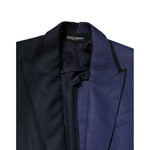 Dolce & Gabbana Navy Blue Double Breasted Suit Coat Blazer KOS2318-50