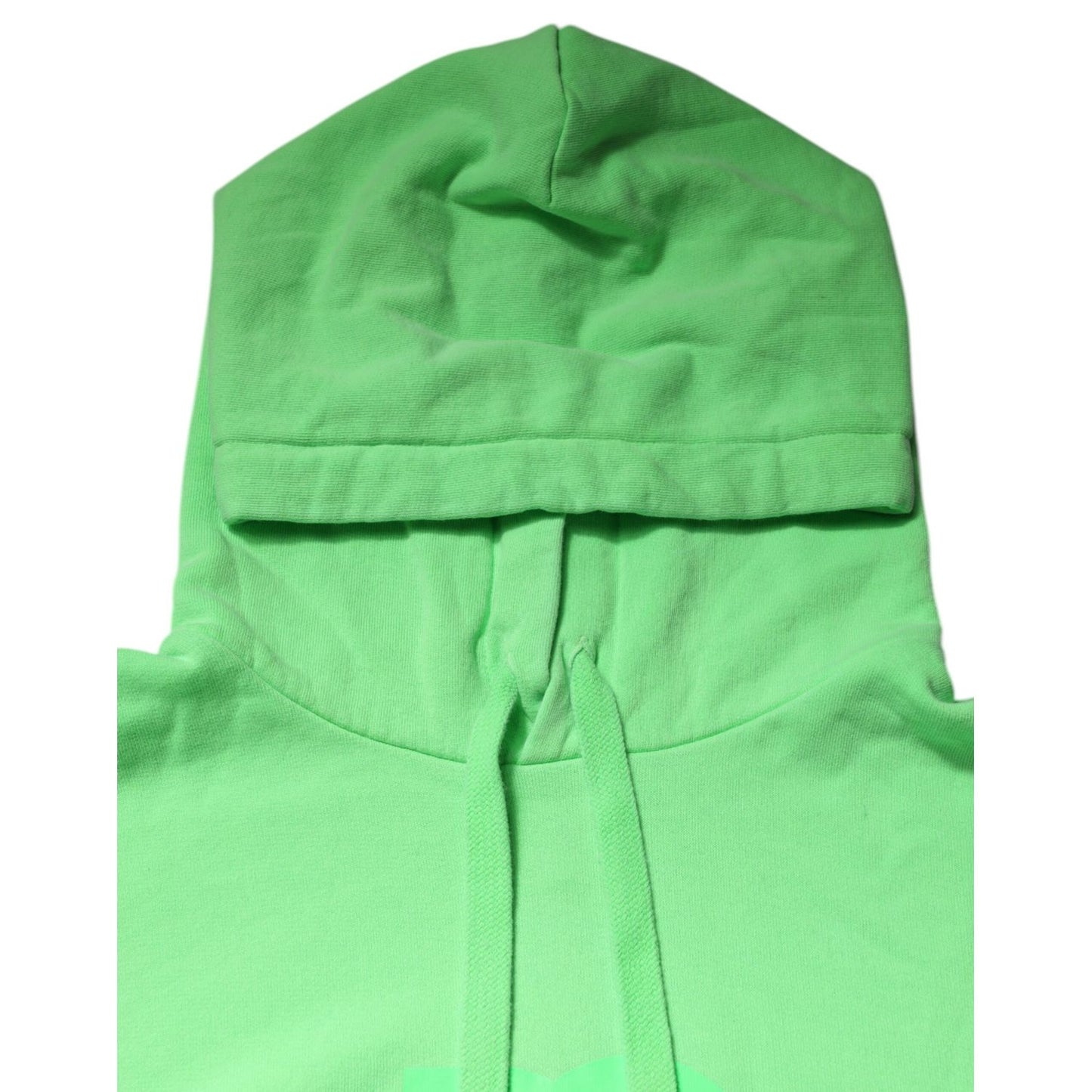 Dolce & Gabbana Green Cotton DG Logo Print Hooded Sweater