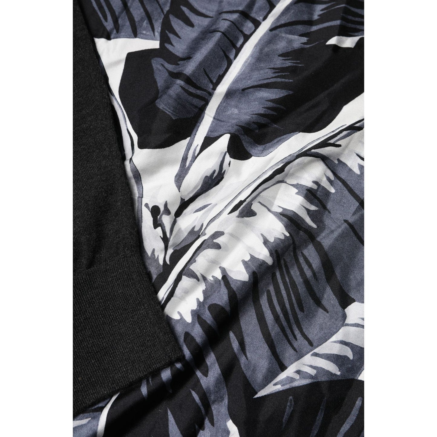 Dolce & Gabbana Black Printed Knitted Men Pullover Sweater