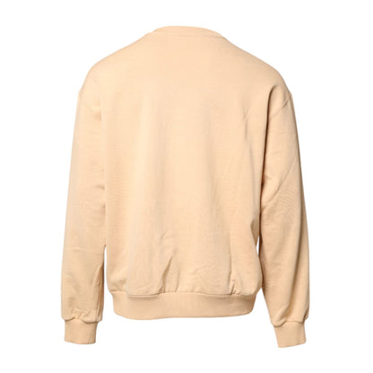 Dolce & Gabbana Beige Cherry Print Crew Neck Pullover Sweater