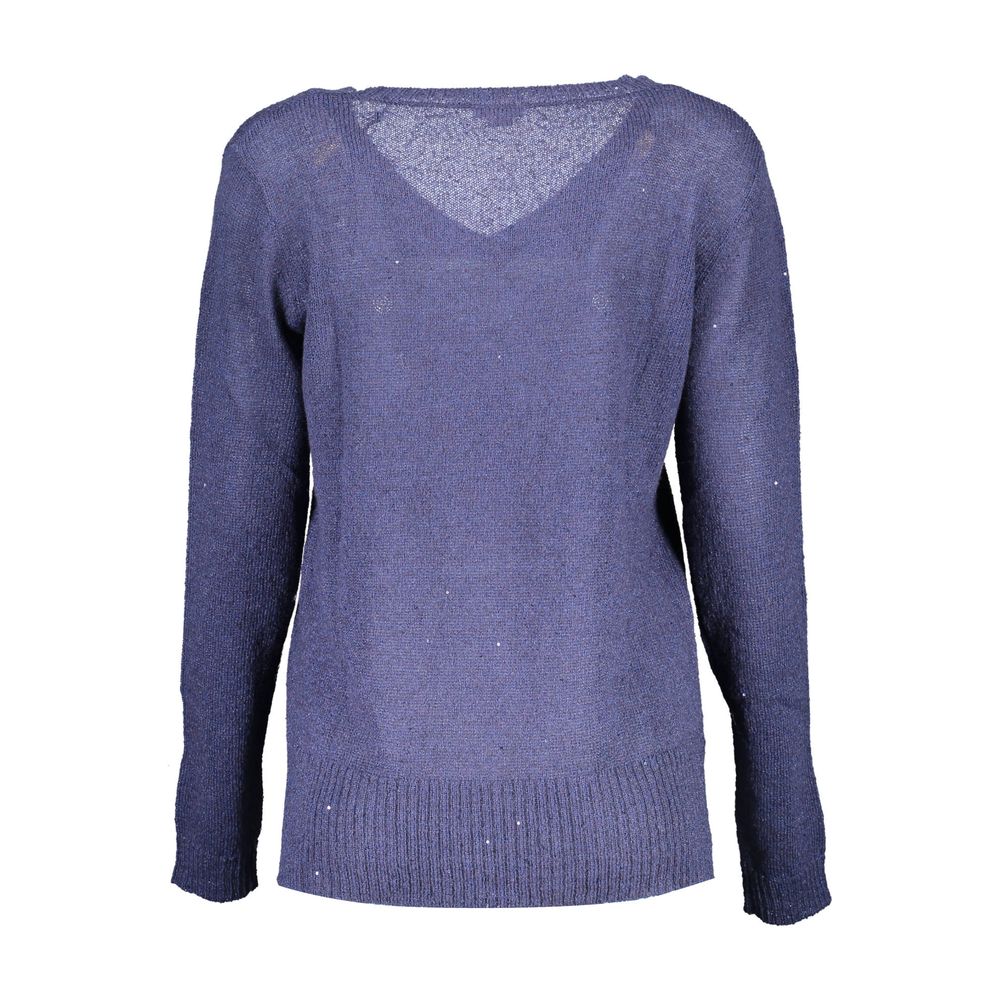 U.S. POLO ASSN. Blue Acrylic Women Sweater
