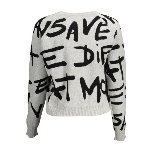 Desigual Desigual Gray Cotton Women Sweater DE-15014-XL 1728,67403481248,Clothing,Desigual,Gray,New with tags,Sweaters - Women - Clothing,Women,Women - Clothing,XL