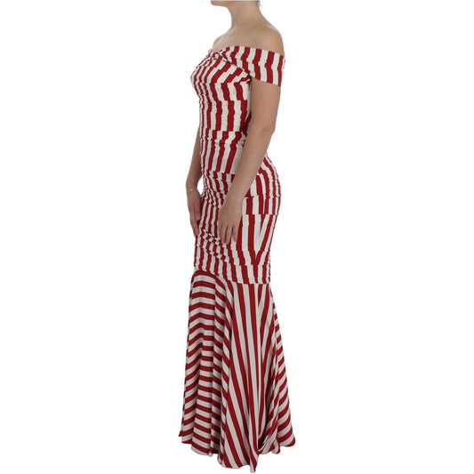 Dolce & Gabbana Dolce & Gabbana Elegant Red and White Striped Silk Bodycon Dress NOC10086-3 1728,67345645728,Clothing,Dolce & Gabbana,Dresses - Women - Clothing,IT40|S,New with tags,Red,Women,Women - Clothing