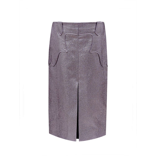 Tom Ford Purple Polyamide Midi Skirt