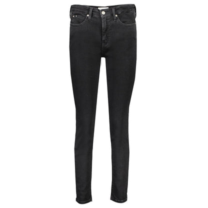 Calvin Klein Black Cotton Women's Skinny Jean