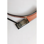 Dolce & Gabbana Brown Leather Gold Rectangle Buckle Belt BEL9396-90