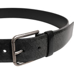 Dolce & Gabbana Black Classic Leather Metal Buckle Belt BEL9430-90