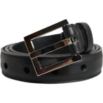 Dolce & Gabbana Black Classic Calfskin Leather Buckle Belt BEL9431-90
