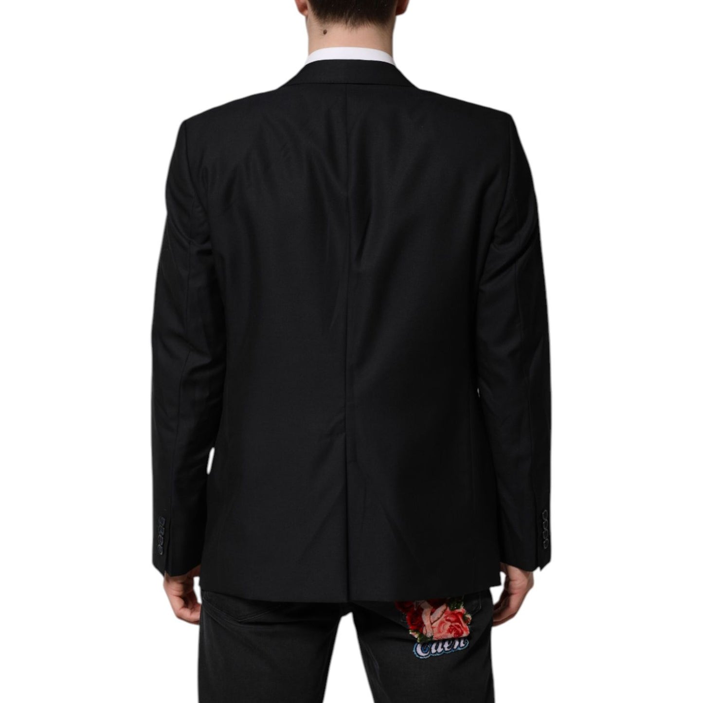 Dolce & Gabbana Dark Blue MARTINI Wool Blazer Coat Jacket