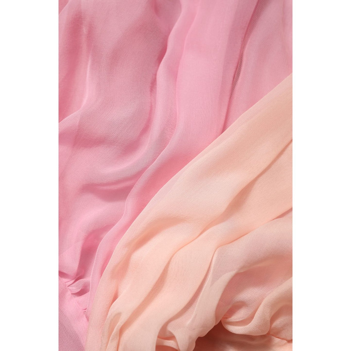 Dolce & Gabbana Pink Plunging V-neck Long Sleeves Blouse Top