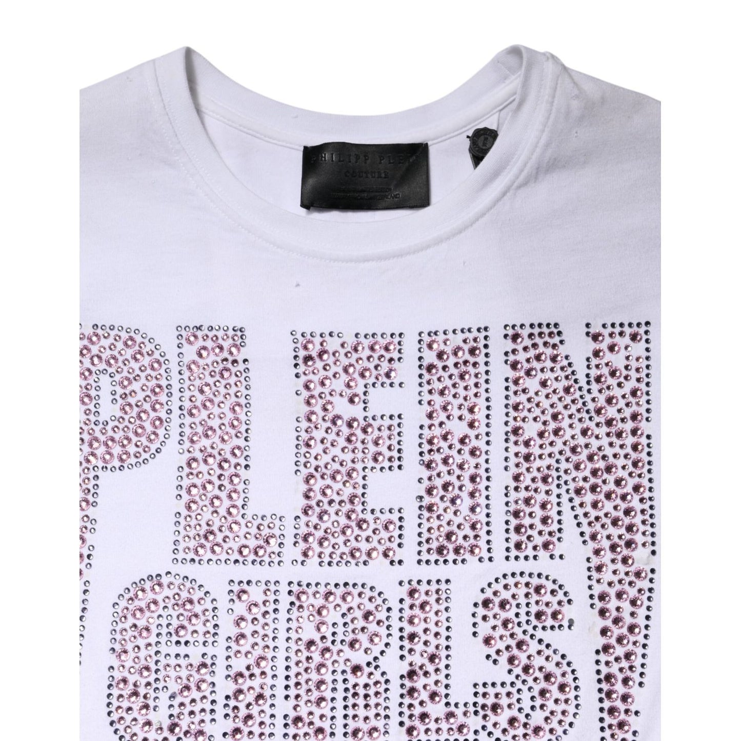 Philipp Plein White Embellished CrewNeck Short Sleeve T-shirt