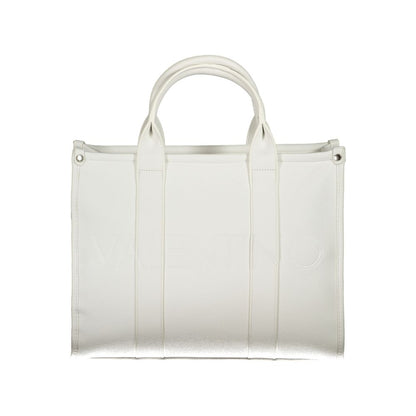 Mario Valentino White Polyethylene Handbag with handles and straps