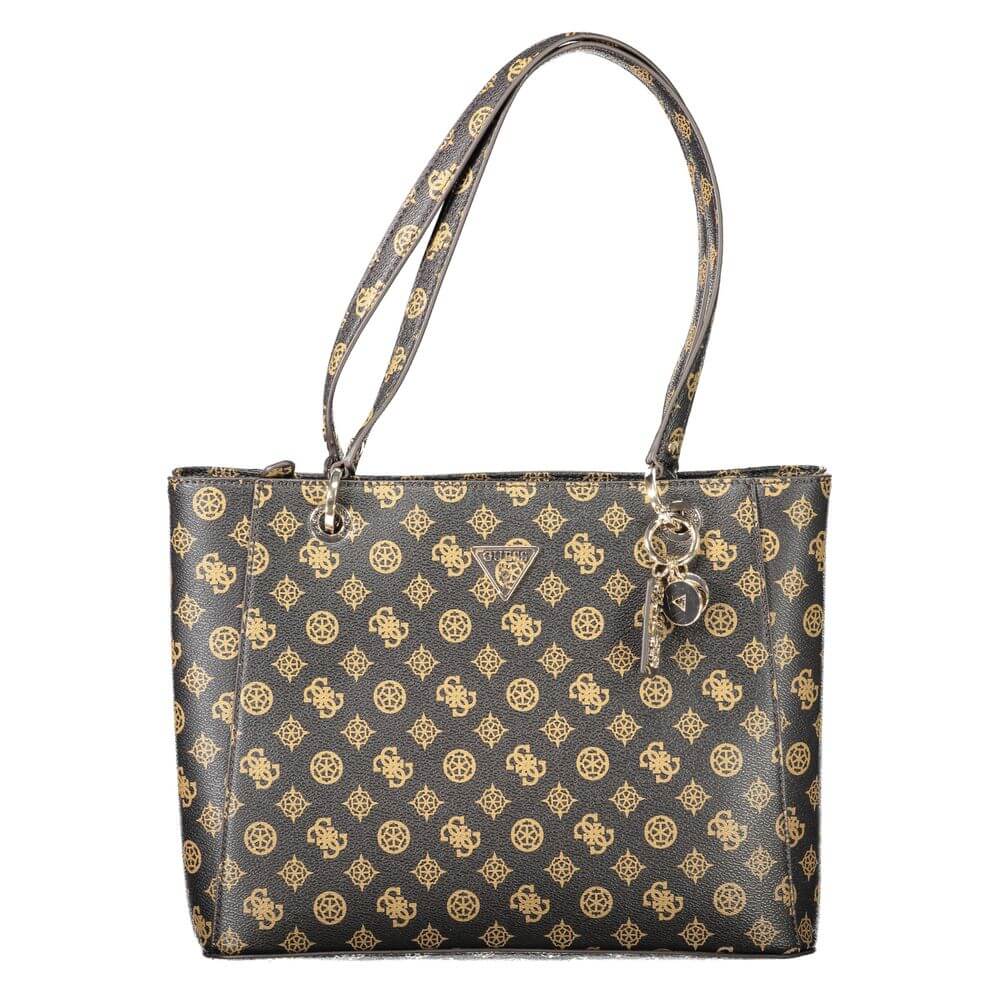 Front view with bag zipped and handles upright.