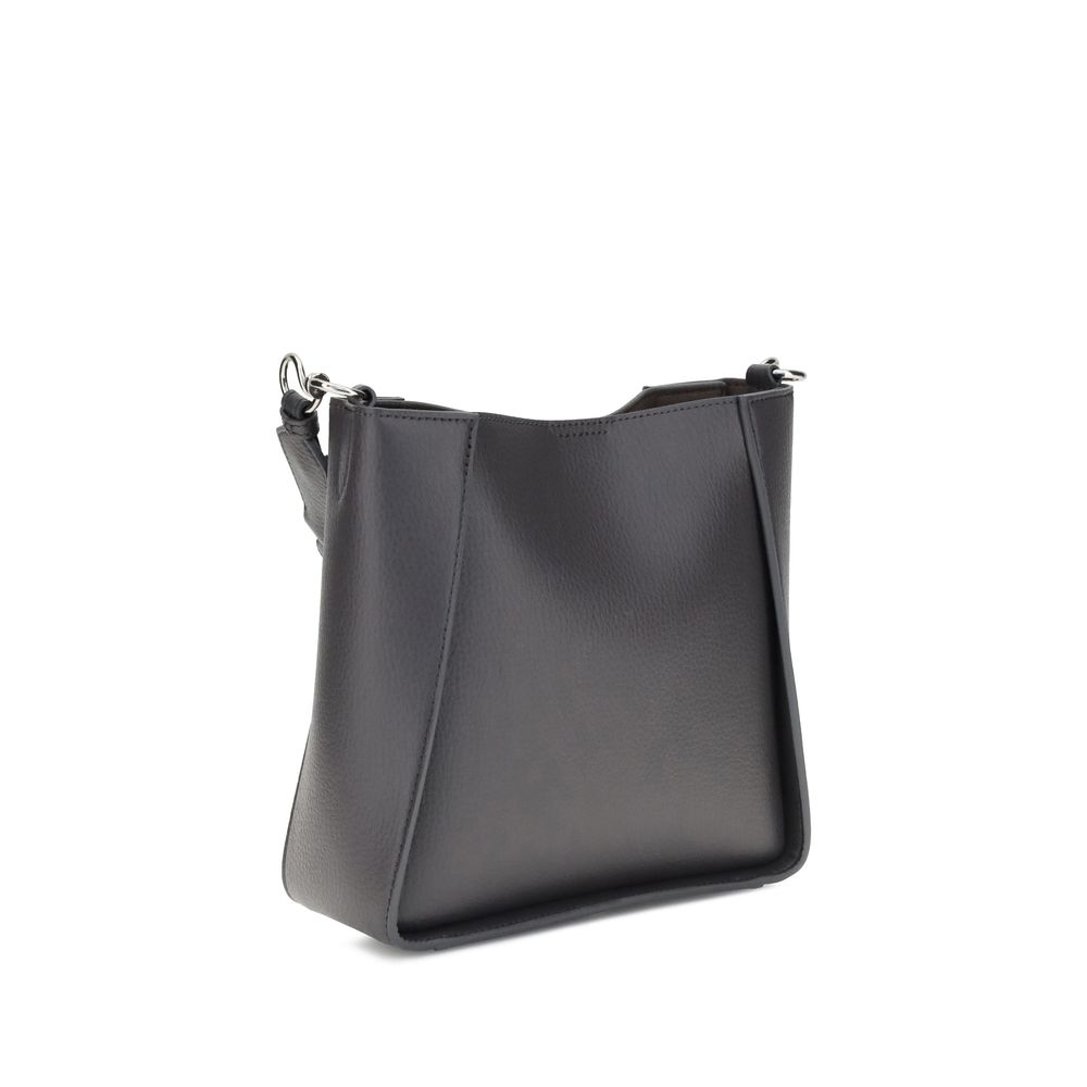 Front view with bag zipped and handles upright.