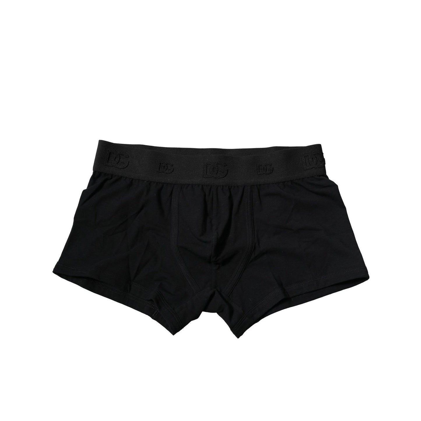 Dolce & Gabbana Black Cotton Stretch Regular Boxer Underwear