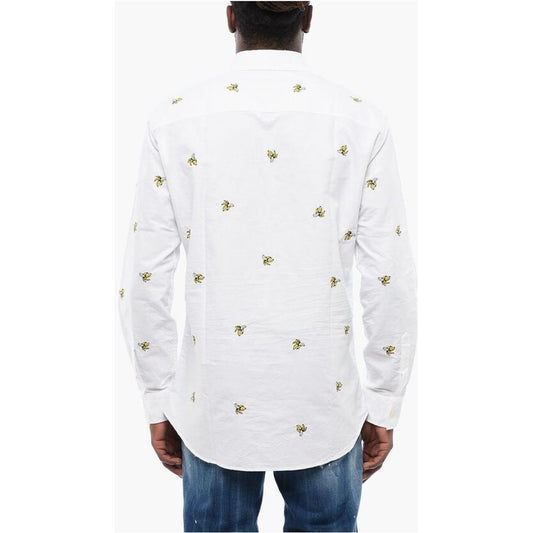 Dsquared² Button-Down Shirt With Banana Embroidery