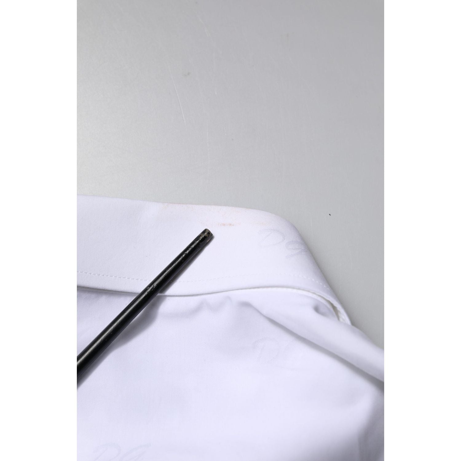 Dolce & Gabbana White GOLD Long Sleeves Dress Formal Shirt