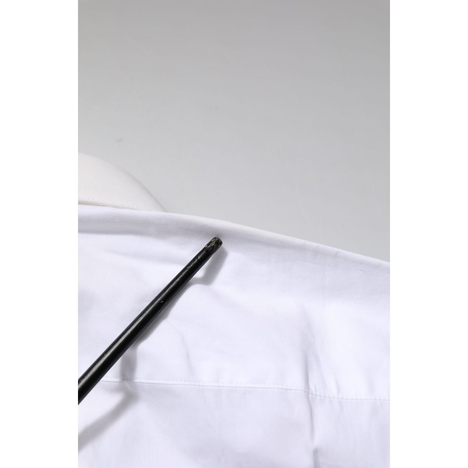 Dolce & Gabbana White GOLD Long Sleeves Dress Formal Shirt