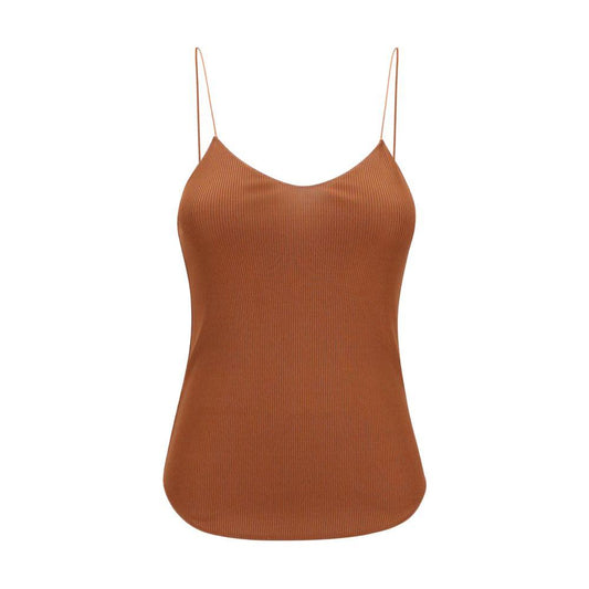 Forte_Forte Forte_Forte Ribbed Top FO-13923MYTSHIRTF47M3074-I/S 1728,72470364320,Brown,Clothing,Forte_Forte,I/S,New with tags,Tops & T-Shirts - Women - Clothing,Women,Women - Clothing