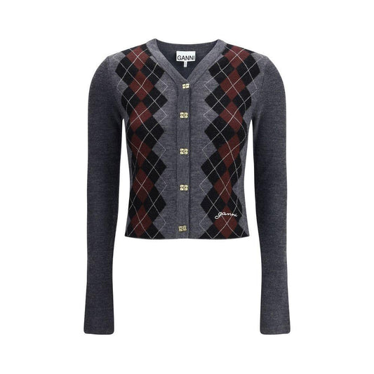 Ganni Check Cardigan