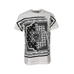 Dolce & Gabbana White Bandana Cotton Men Crew Neck T-shirt TSH90574-56