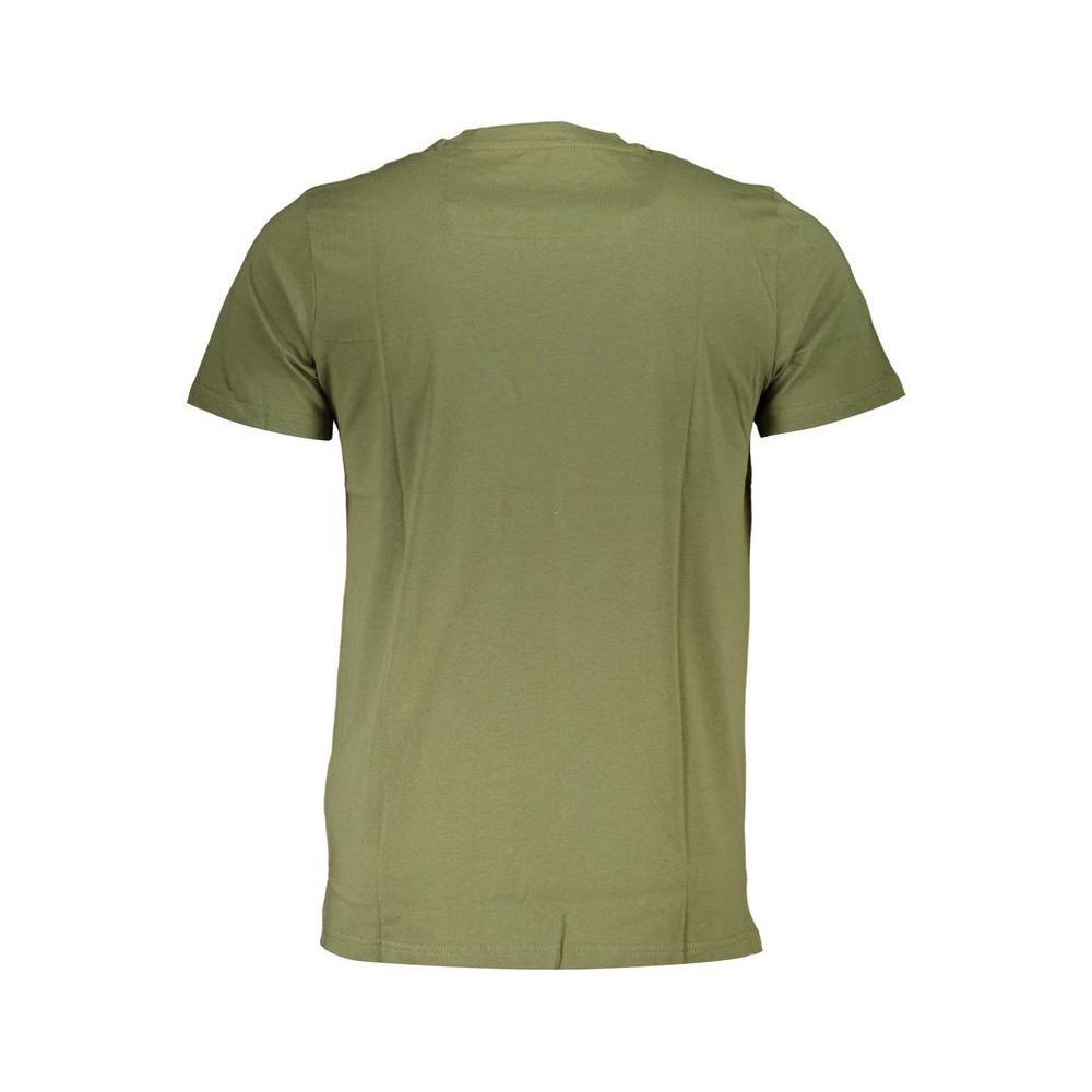 Cavalli Class Green Cotton T-Shirt CA-22317-XL