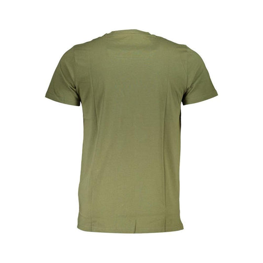 Cavalli Class Green Cotton T-Shirt CA-22317-XL